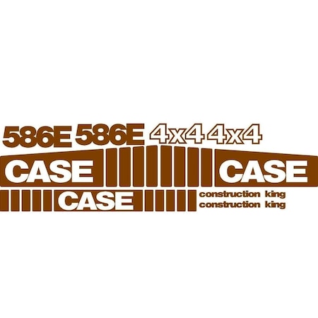 Aftermarket Decal Set Fits Case Backhoe 586E Construction King 4x4 CASE586EDECALSET